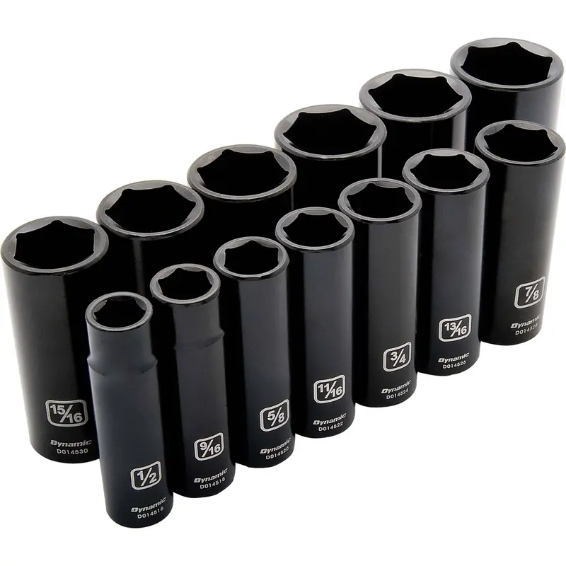 1/2″ Drive 13-Piece 6-Point Deep Impact SAE Socket Set – 1/2″ to 1-1/4″