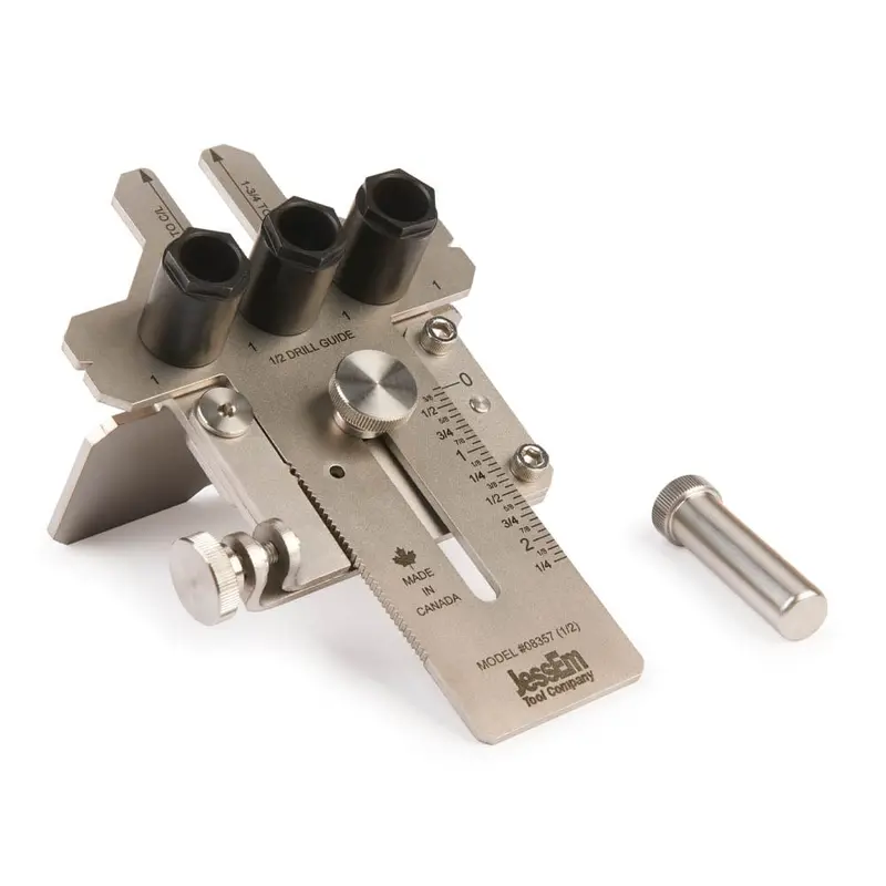 1/2-Inch Stainless Steel Doweling Jig with Adjustable Angle Feature