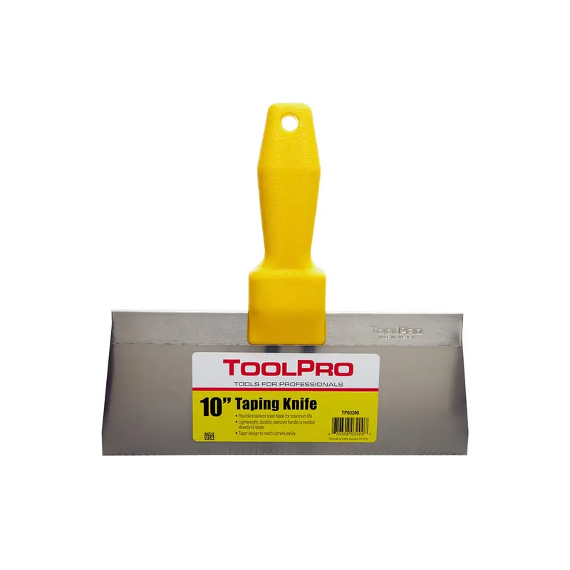 10-Inch Stainless Steel Taping Knife for Drywall Finishing