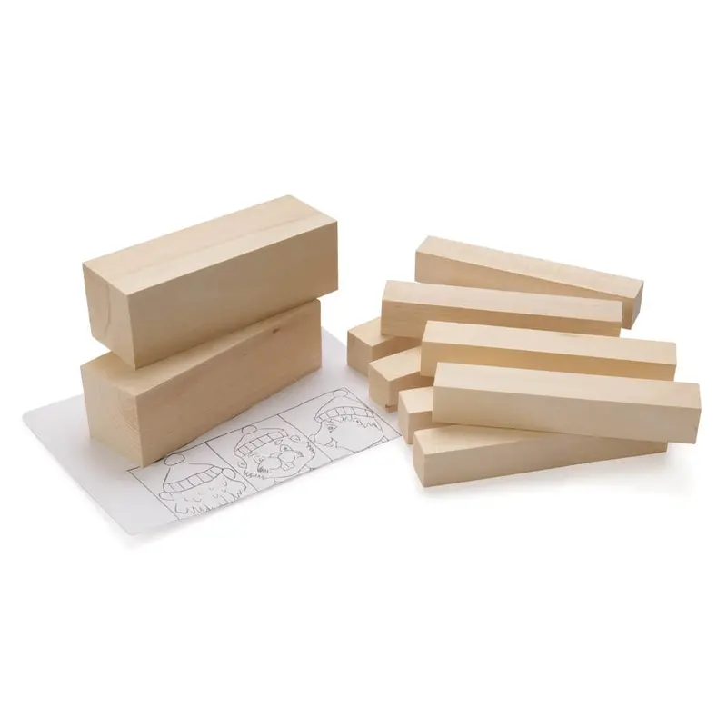 10-Piece Basswood Carving Block Kit – Ready-to-Carve Assortment