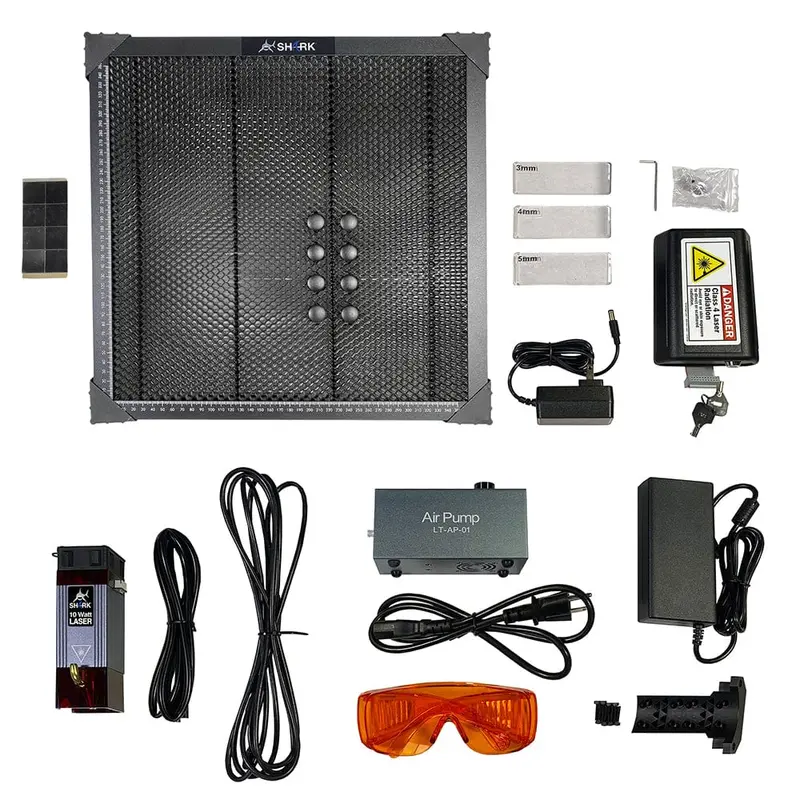 10-Watt CNC Laser Engraving Kit – Compatible with Shark CNC Machines