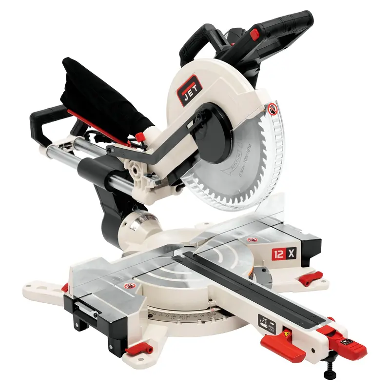 12-Inch Dual-Bevel Sliding Compound Miter Saw — 115V Single-Phase Model JMS-12X