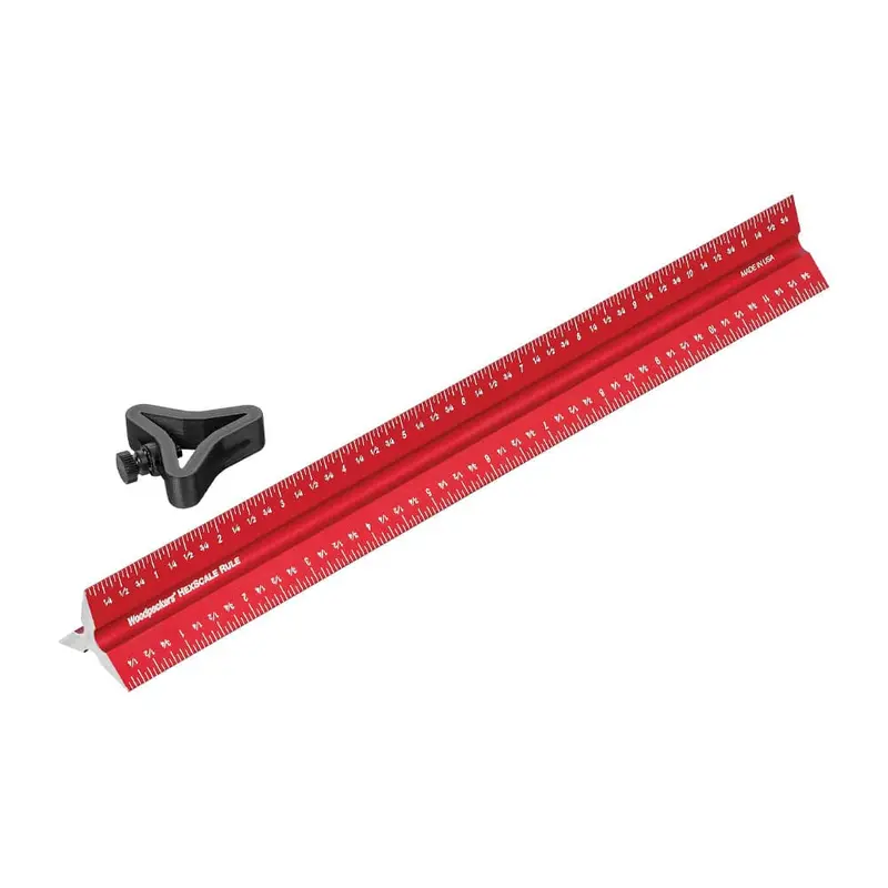 12-Inch HexScale Rule with Built-in Stop for Repetitive Measuring