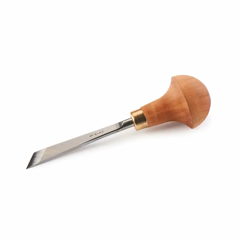 12mm #1 Sweep Skew Chisel – Palm-Grip Woodcarving Tool
