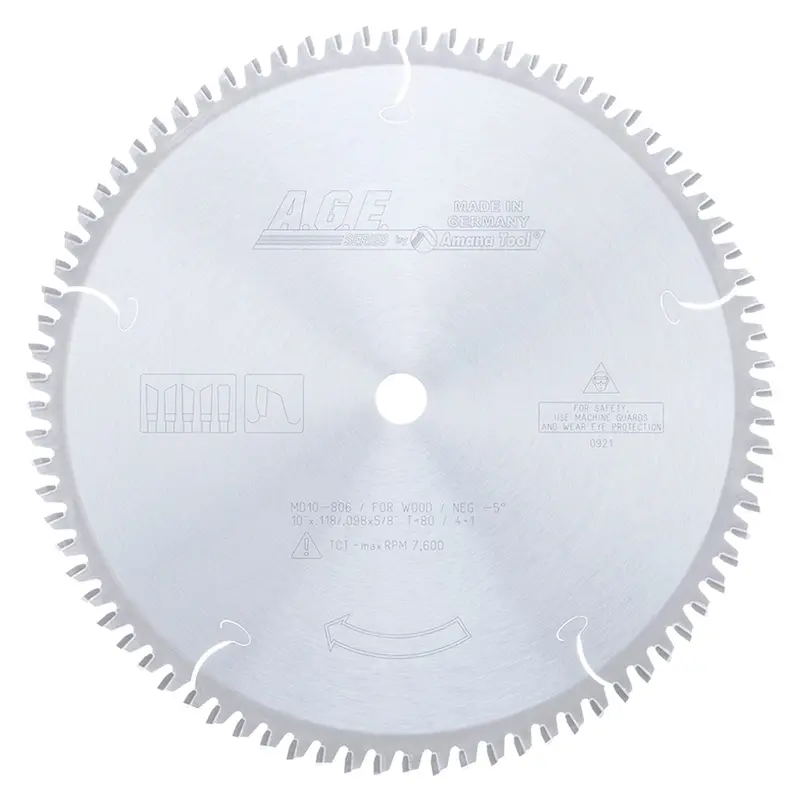 14″ Non-Ferrous Metal Cutting Blade – 108T TCG, -6° Hook, 1″ Arbor
