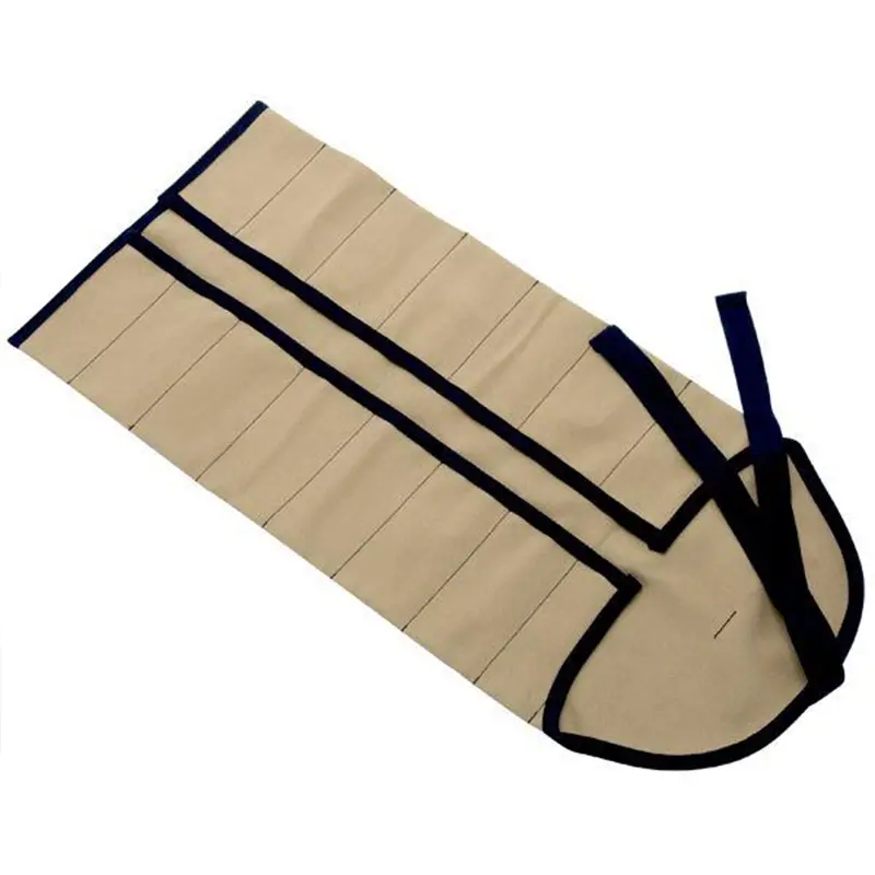 15-Compartment Heavy-Duty Canvas Tool Roll – Deluxe Carry Case
