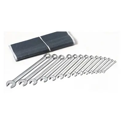 15-Piece SAE Combination Wrench Set – 12-Point, Nickel-Chrome Coated