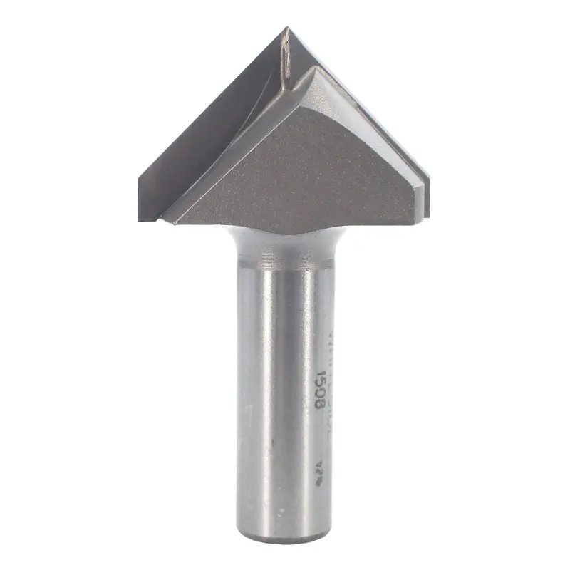 1508 V-Groove Router Bit – 1/2″ Shank, 1-1/2″ Diameter, 3/4″ Cutting Depth, 2-3/4″ Overall Length