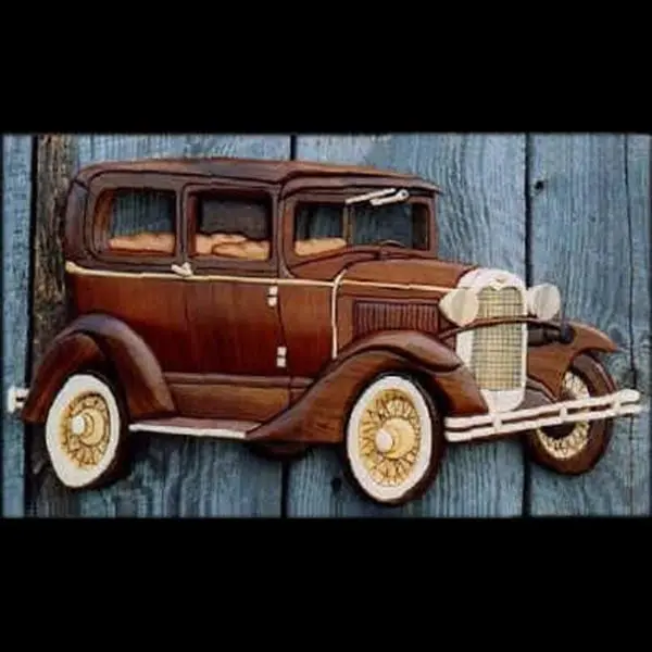 1928–31 Ford Model A Sedan Intarsia Wood Pattern