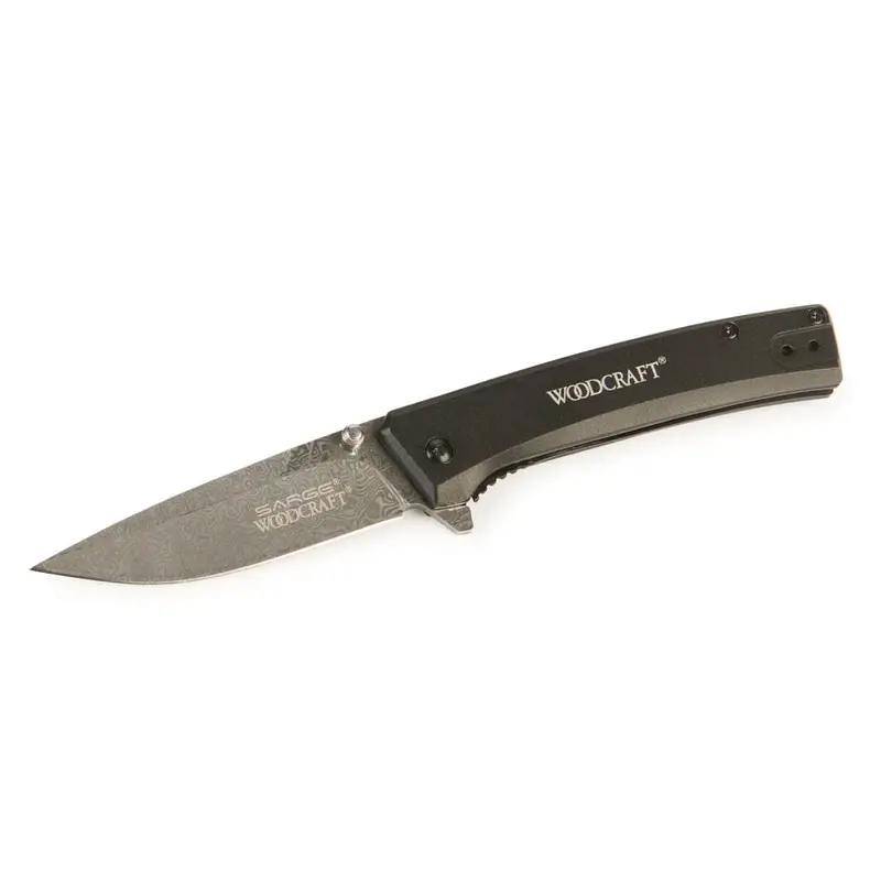 2024 Woodcraft Drop Point Pocket Knife – 3.25-Inch Blade, Full-Tang Design