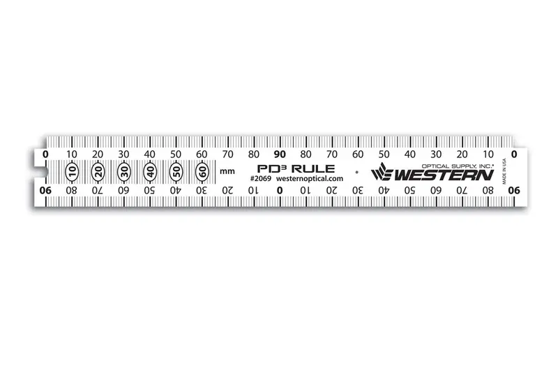 #2069 PD³ Multi-Rule for Pupillary Distance, Segment Height & Frame Sizing