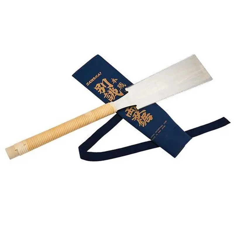210 mm Ryoba Double-Edged Japanese Saw with Protective Canvas Sheath