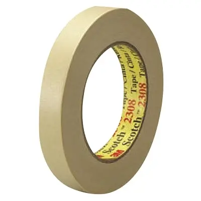 2308 Tan Masking Tape – 1.88 in × 60.14 yd, Smooth Surface Compatibility