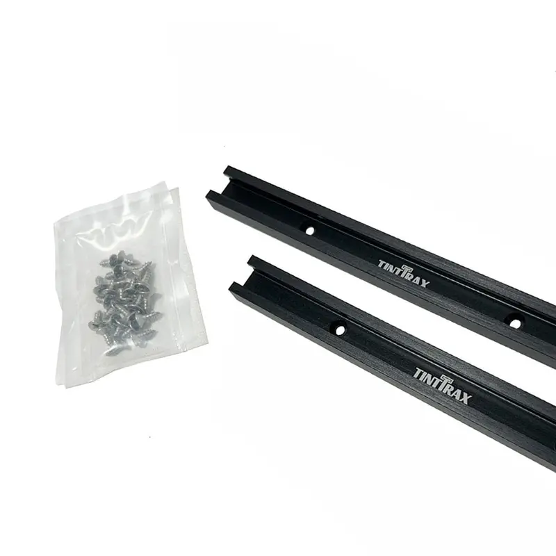 24-Inch Black Universal Profile T-Track Kit – 2-Piece Set