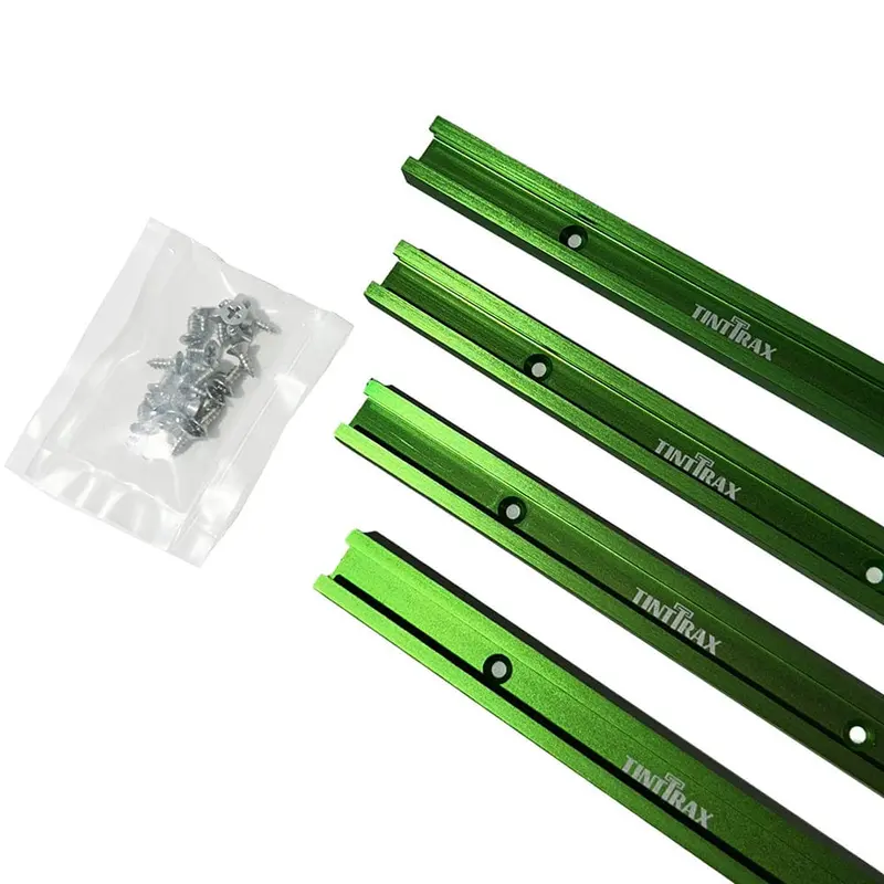 24-Inch Dark Green Universal Profile T-Track Kit – 4-Piece Set