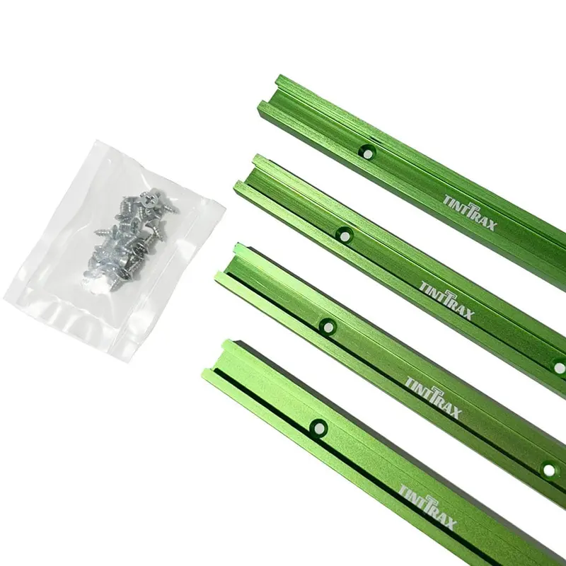 24-Inch Light Green Universal Profile T-Track Kit – 4-Piece Set