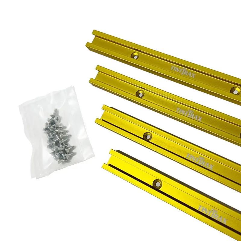 24-Inch Yellow Universal Profile T-Track Kit – 4-Piece Set
