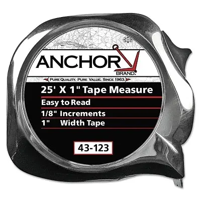 25-Foot Yellow Tape Measure – 1″ Blade, High-Visibility Scale
