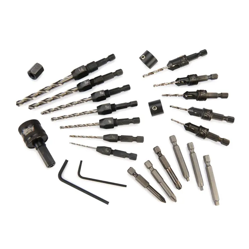 25-Piece Woodworking Drill, Driver & Countersink Bit Set
