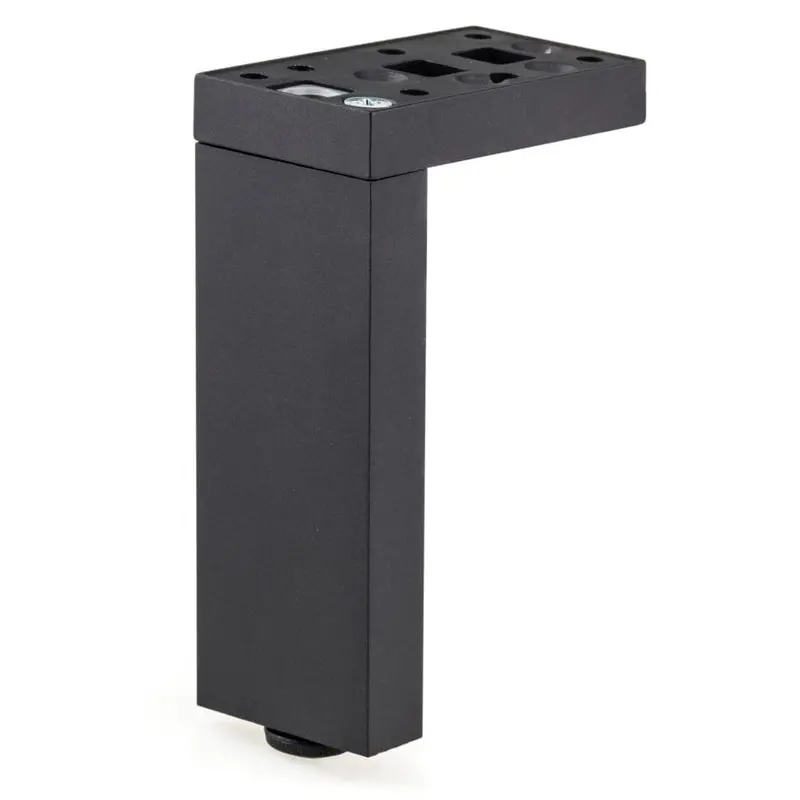 250 mm Adjustable T- or L-Shaped Modern Furniture Leg in Dark Brown