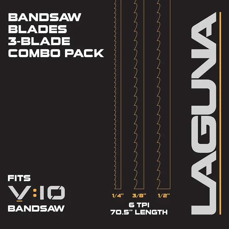 3-Pack Assorted Bandsaw Blades for Variable-Pitch Applications