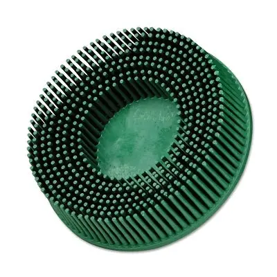 3″ Roloc Bristle Disc – 5/8″ Shank, 50 Grit, Ceramic Abrasive, 15,000 RPM Rated, Green