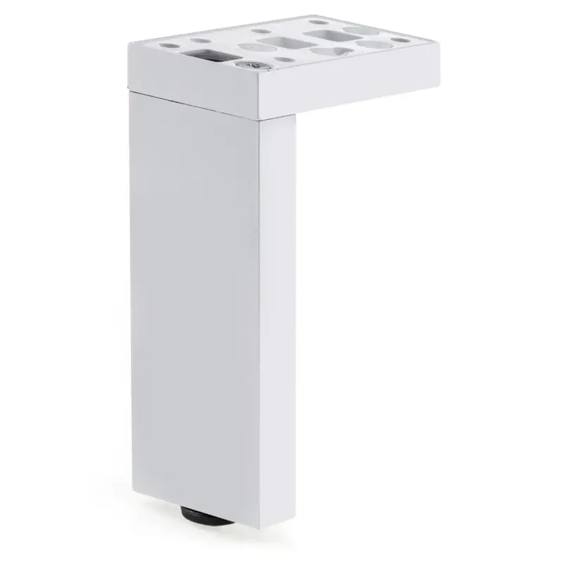 350 mm Adjustable T- or L-Shaped Modern Furniture Leg in Glossy White