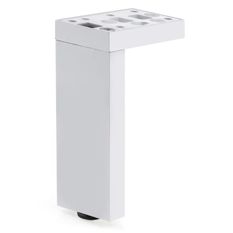 350 mm Glossy White Adjustable T- or L-Shaped Furniture Leg