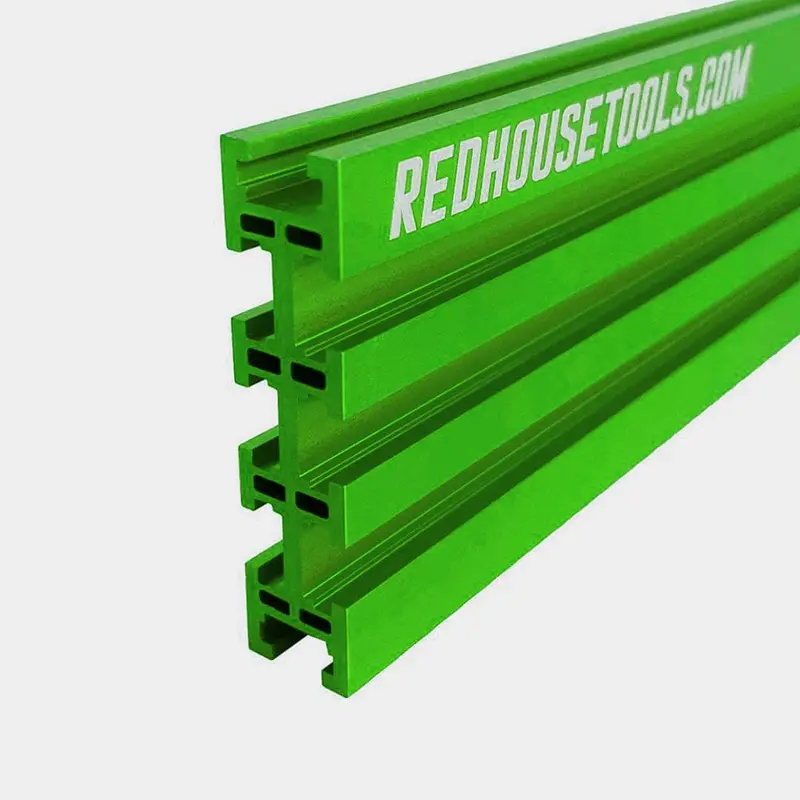 36″ Light Green Aluminum Multi-Track Woodworking Guide – Single Piece