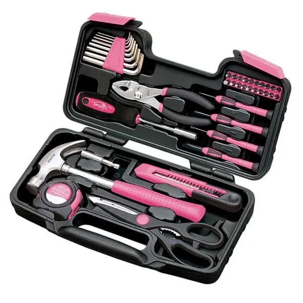 39-Piece Pink General Purpose Tool Set – Model DT9706P