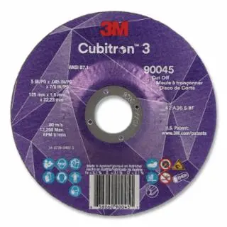 3M Cubitron Cut-Off Wheel – 5″ x 0.045″ x 7/8″ Arbor, 80 m/s, 12,250 RPM Max