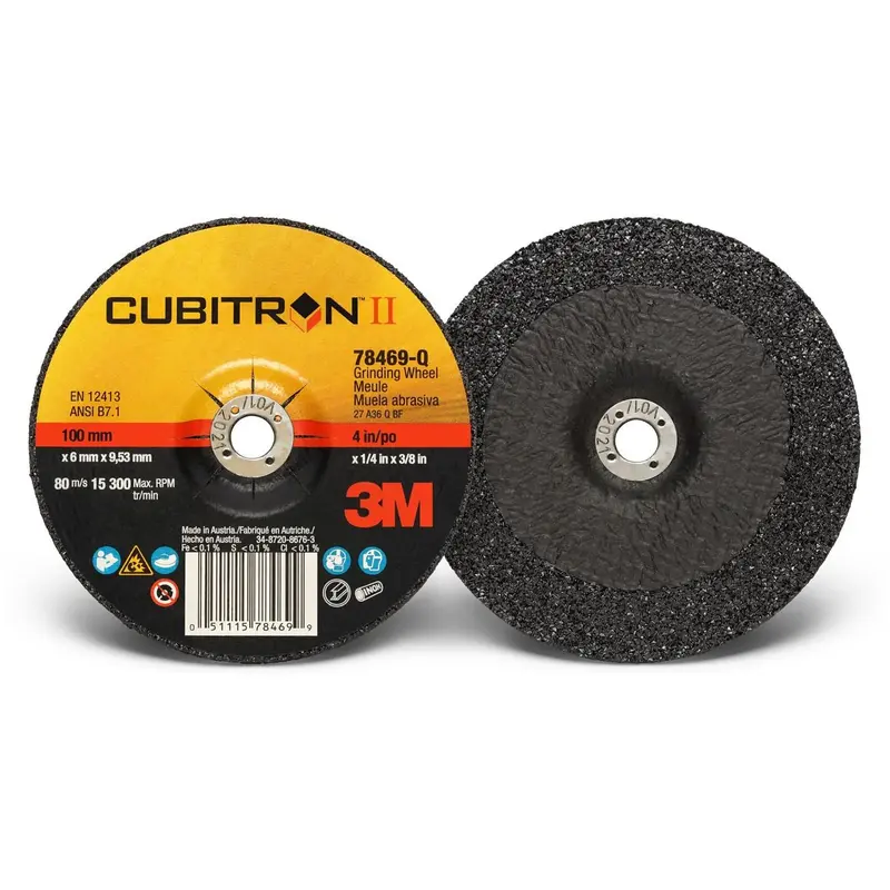 3M Cubitron II Depressed-Center Wheel – 4″ Diameter, Right-Angle