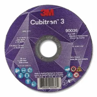 3M Cubitron III Cut-Off Wheel – 4.5″ x 0.045″ x 7/8″ Arbor, 80 m/s, 13,300 RPM Max