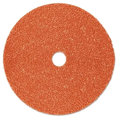 3M Fibre Disc 787C – 5 in Diameter, 7/8 in Center Hole, 80+ Grit Shaped Ceramic (Die 500P)