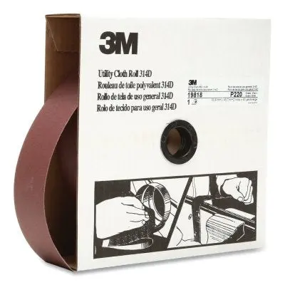 3M Utility Cloth Roll 314D – 2″ × 50 Yard, P80 Grit Abrasive