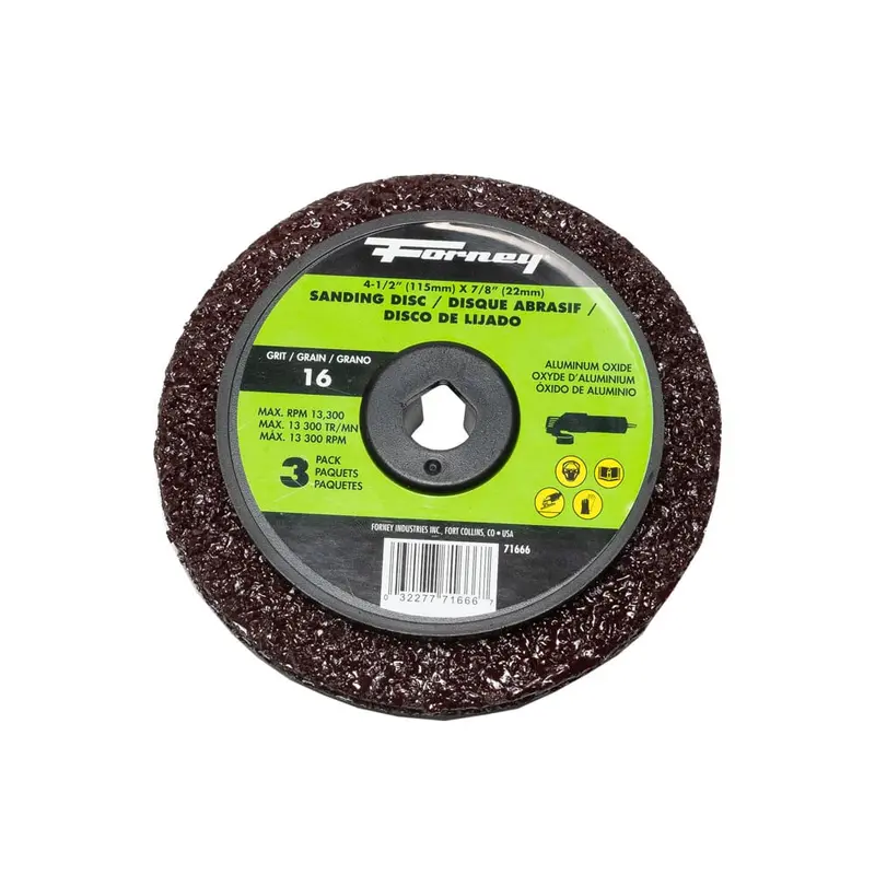 4-1/2″ Aluminum Oxide Resin Fiber Sanding Disc – 16 Grit, 7/8″ Arbor
