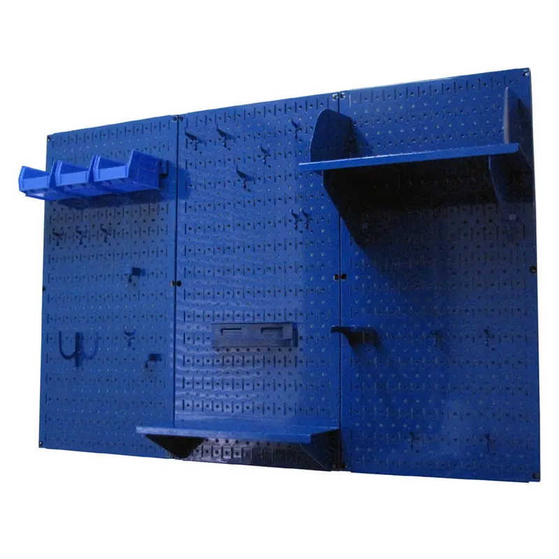 4-Foot Blue Metal Pegboard Kit – Coordinated Tool Organization System