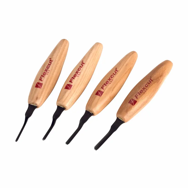4-Piece Sweeps and Gouges Micro Carving Tool Set