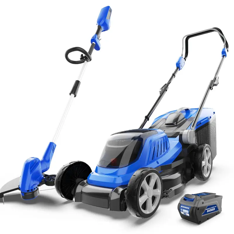 40V 2-in-1 Cordless String Trimmer/Edger and 18-Inch Brushless Lawn Mower Combo