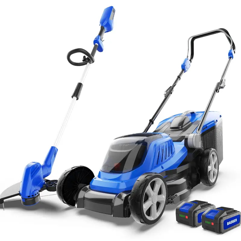 40V 2-in-1 String Trimmer/Edger & 16″ Brushless Cordless Lawn Mower Combo