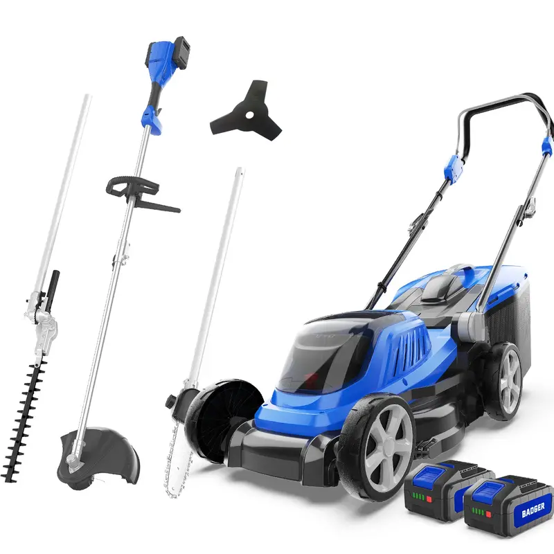 40V Cordless String Trimmer and 16-Inch Brushless Lawn Mower Bundle