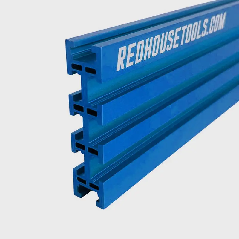 48″ Blue Aluminum Multi-Track Woodworking Guide – Single Piece