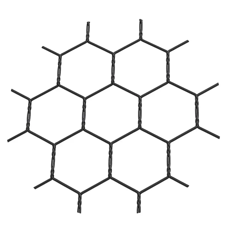 .5-Inch Flat Black Chicken Wire Decorative Grille Sheet – 17″ x 48″