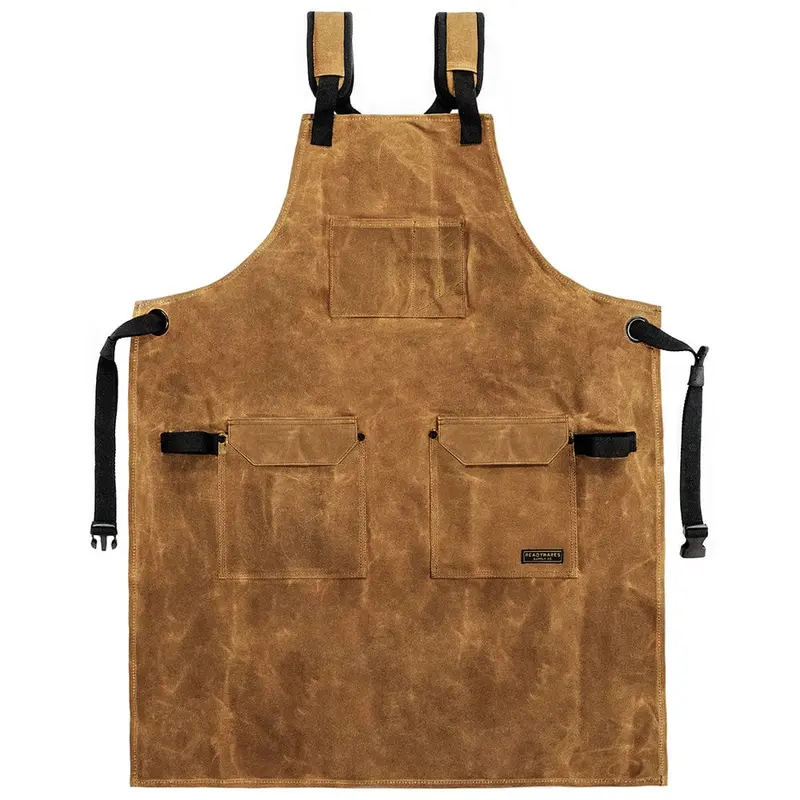 5-Pocket Deluxe Utility Apron – 16 oz Waxed Canvas, 33″ Length