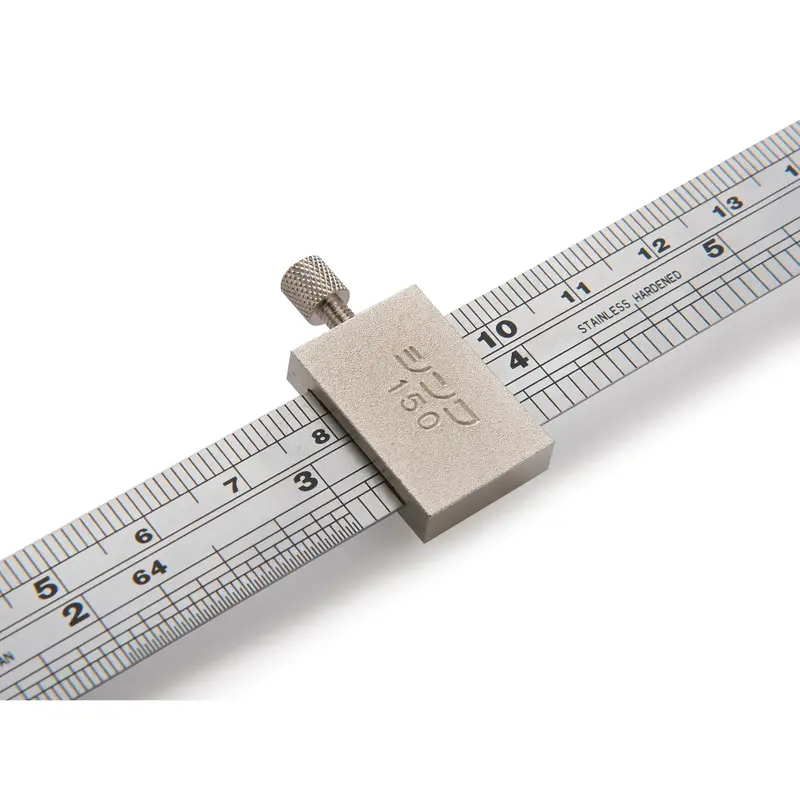 6-Inch Stainless Steel Ruler Stop with Precision Edge Guide