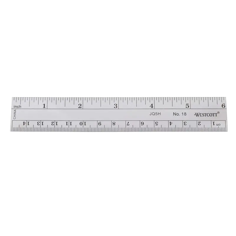 6″ Transparent Acrylic Precision Ruler with Etched Graduations