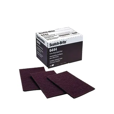 6444 Fine-Grit Aluminum Oxide Hand Pad – Brown, 20 per Pack