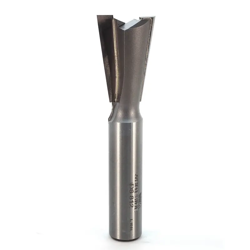 8° Dovetail Router Bit – 1/2″ Shank, 13/16″ Dia, 1-1/4″ Cutting Length, 3-1/4″ Overall Length