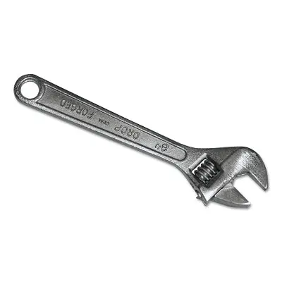 8-Inch Chrome-Plated Adjustable Wrench with 1-1/8-Inch Jaw Capacity