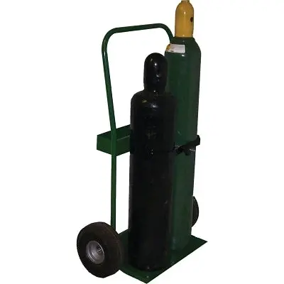 800 Series Dual-Cylinder Transport Cart – Supports 6-1/2 in to 7-3/4 in Diameter Tanks, Equipped with 10 in Pneumatic Wheels